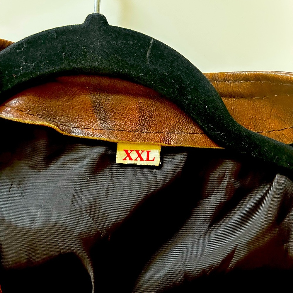Brown Leather Jacket XXL